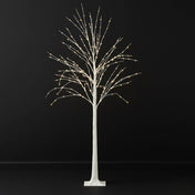 Lighted Birch Tree 6ft with 350 LEDs – Dimmable Plug-in White/Warm White Fairy Lights, Remote Timer Included and Detachable Base - thumbnail number 1