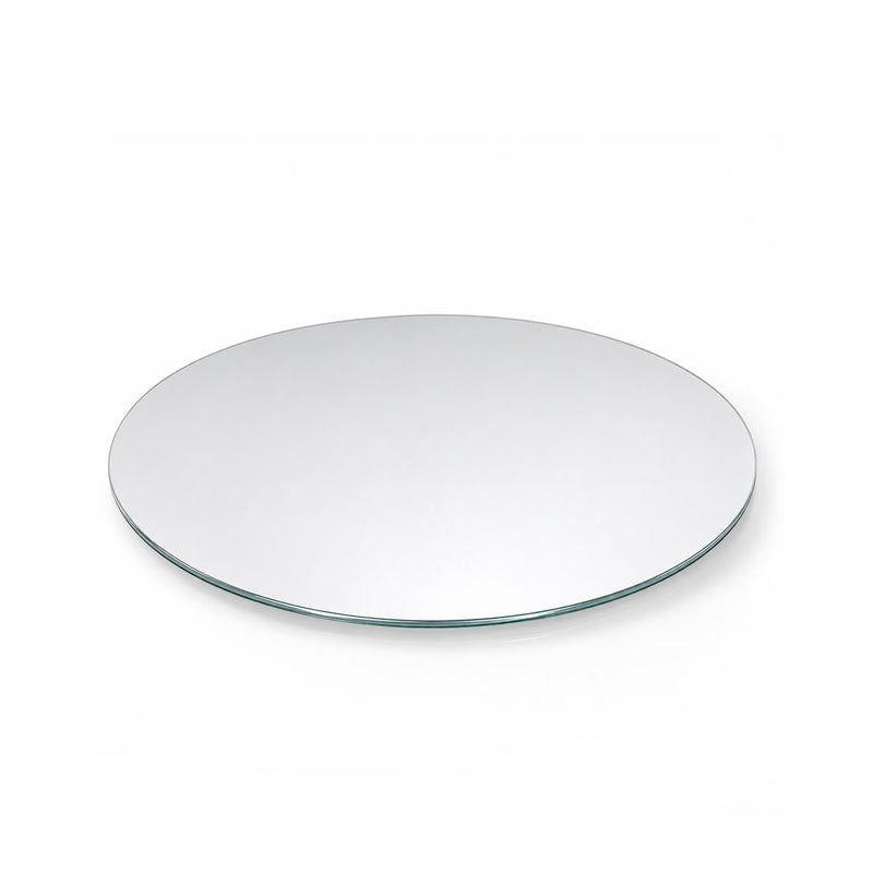 A 12-inch round mirror tray with a clean, circular design on a white background - thumbnail number 2