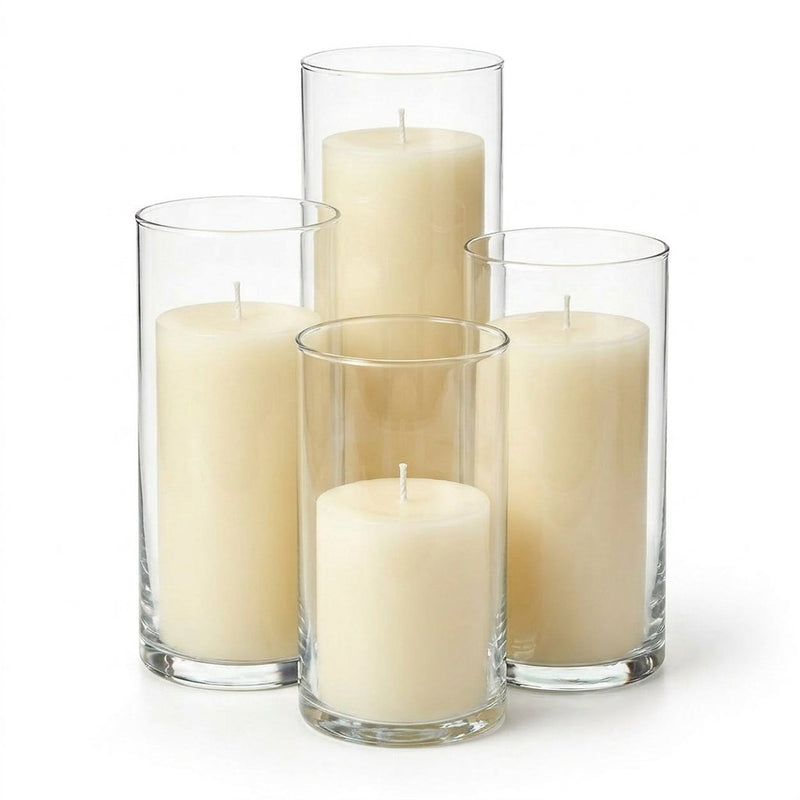 Richland Pillar Candles & Eastland Cylinder Holders Set of 4 - thumbnail number 3