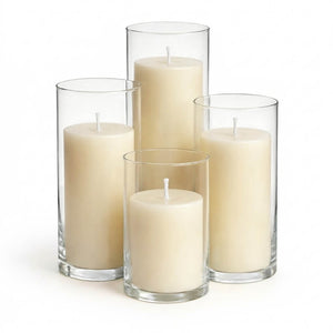 Richland Pillar Candles & Eastland Cylinder Holders Set of 4