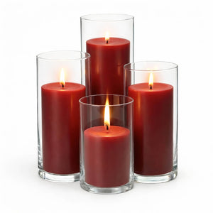 Richland Pillar Candles & Eastland Cylinder Holders Set of 4