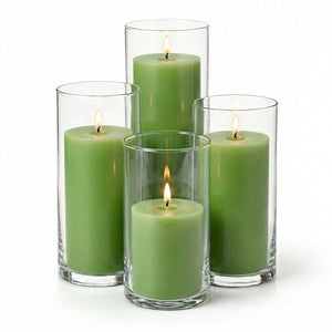 Richland Pillar Candles & Eastland Cylinder Holders Set of 4