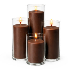 Richland Pillar Candles & Eastland Cylinder Holders Set of 4