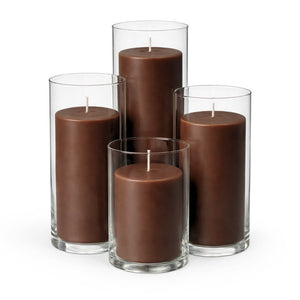 Richland Pillar Candles & Eastland Cylinder Holders Set of 4