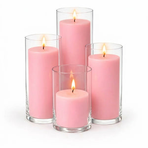 Richland Pillar Candles & Eastland Cylinder Holders Set of 4