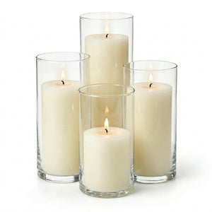 Richland Pillar Candles & Eastland Cylinder Holders Set of 4