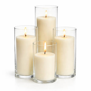 Richland Pillar Candles & Eastland Cylinder Holders Set of 4