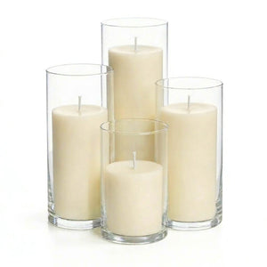 Richland Pillar Candles & Eastland Cylinder Holders Set of 4