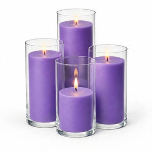 Richland Pillar Candles & Eastland Cylinder Holders Set of 4