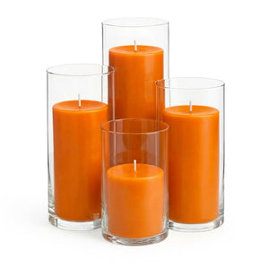 Richland Pillar Candles & Eastland Cylinder Holders Set of 4