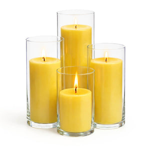 Richland Pillar Candles & Eastland Cylinder Holders Set of 4