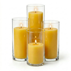 Richland Pillar Candles & Eastland Cylinder Holders Set of 4