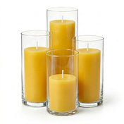 Richland Pillar Candles & Eastland Cylinder Holders Set of 48 - Yellow - thumbnail number 1