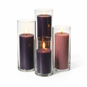 Richland Pillar Candles & Eastland Cylinder Holders Set of 4