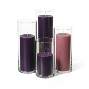 Richland Pillar Candles & Eastland Cylinder Holders Set of 4