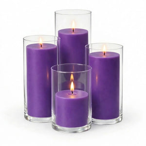 Richland Pillar Candles & Eastland Cylinder Holders Set of 4