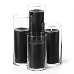 Richland Pillar Candles & Eastland Cylinder Holders Set of 4