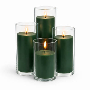 Richland Pillar Candles & Eastland Cylinder Holders Set of 4