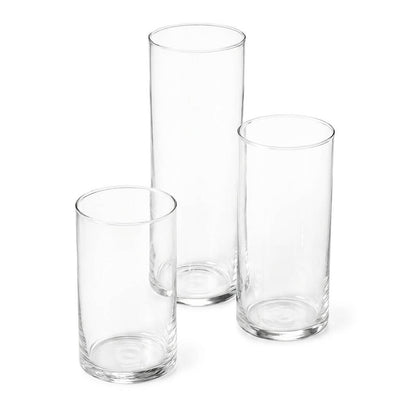 Eastland Cylinder Pillar Candle Holders 6" , 7.5" & 10.5" Set of 3