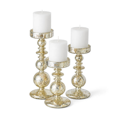 Richland Pillar Holders Unique Mercury Bubble - Set of 3 - thumbnail number 2