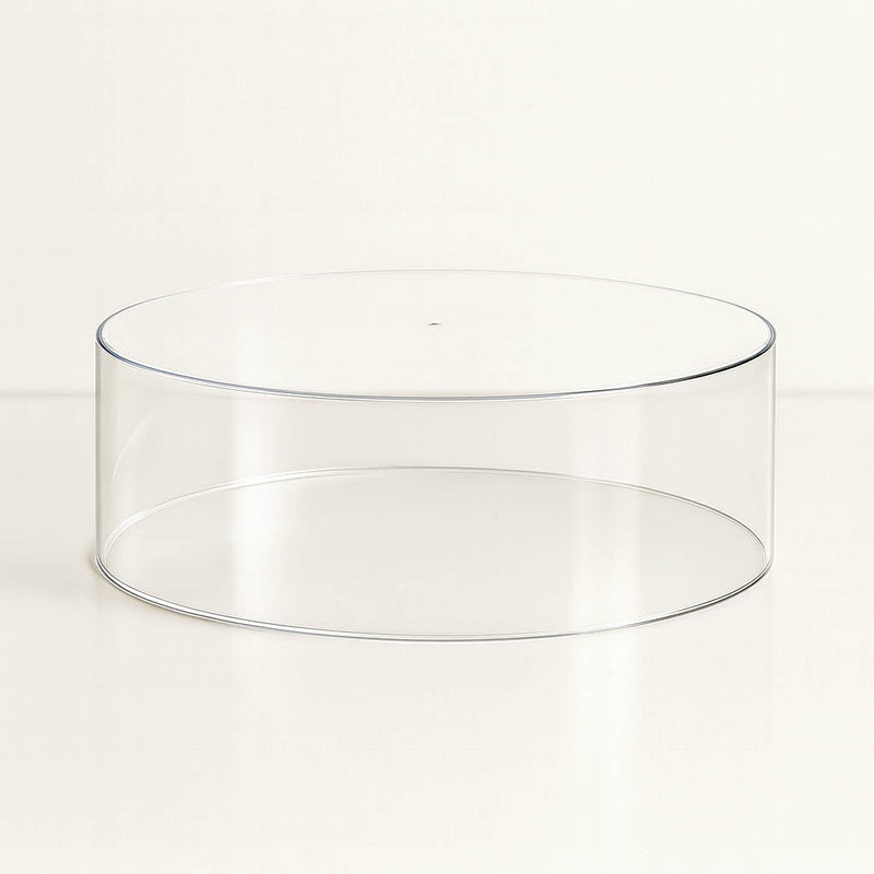 Round 18" Acrylic Cake Stand – Clear Transparent Display Box Fillable Pedestal Riser - thumbnail number 1