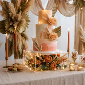 14"x14" Clear Acrylic Cake Box Stand – Transparent Pedestal Riser Display for Desserts and Events - thumbnail number 3