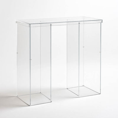 Rectangular Clear Acrylic Connector Plate 46"x12" – 4mm Thick Table Bridge with Protective Film - thumbnail number 1