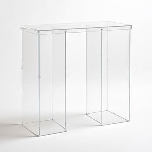 Rectangular Clear Acrylic Connector Plate 46"x12" – 4mm Thick Table Bridge with Protective Film