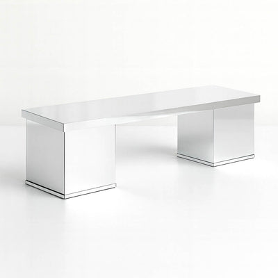 Silver Connector Plexiglass Plate for Rectangular Pedestal Pillar - thumbnail number 1