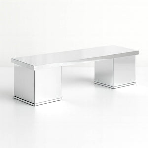 Silver Connector Plexiglass Plate for Rectangular Pedestal Pillar