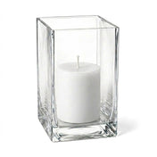Richland Pillar Candle 3" & Eastland Square Holder 6" Set of 12 - White - thumbnail number 1