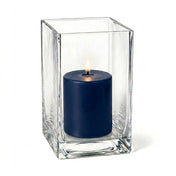 Richland Pillar Candle 3" & Eastland Square Holder 6" Set of 12 - Navy Blue - thumbnail number 2