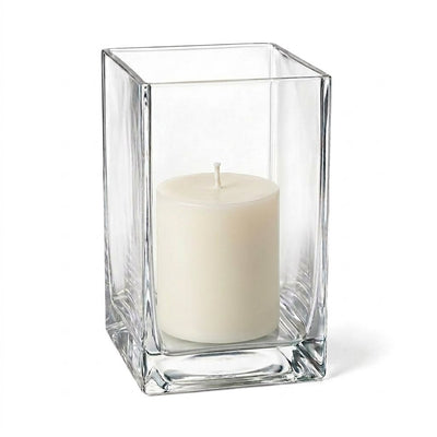 Richland Pillar Candle 3" & Eastland Square Holder 6" Set of 12 - Light Ivory