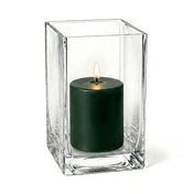 Richland Pillar Candle 3" & Eastland Square Holder 6" Set of 12 - Dark Green - thumbnail number 2