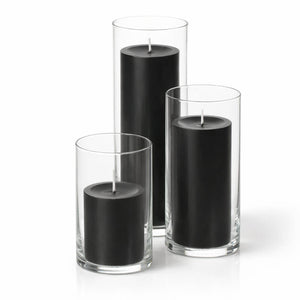 Richland Pillar Candles & Eastland Cylinder Holders Set of 3