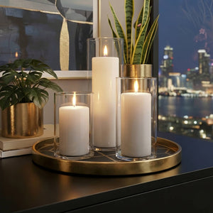 Richland Pillar Candles & Eastland Cylinder Holders Set of 3