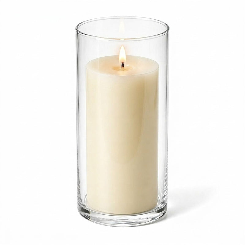 Richland Pillar Candle 6" & Eastland Cylinder Holder 7.5" inch Set of 12 (Choose your Color) - thumbnail number 4