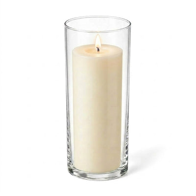 Richland Pillar Candle 9" & Eastland Cylinder Holder 10.5" Set of 12 (Choose your Color) - thumbnail number 24