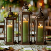 Richland Pillar Candle 3"x3" Green - thumbnail number 8