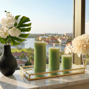 Richland Pillar Candle 3"x3" Green