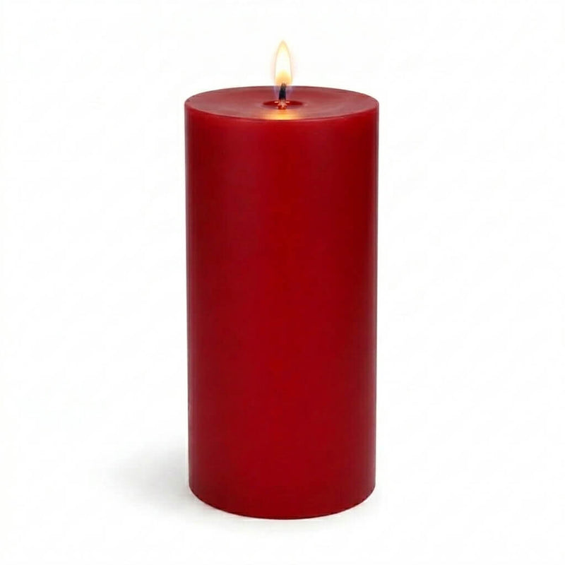 Richland Pillar Candles 3"x6" Red Set of 12 - thumbnail number 2