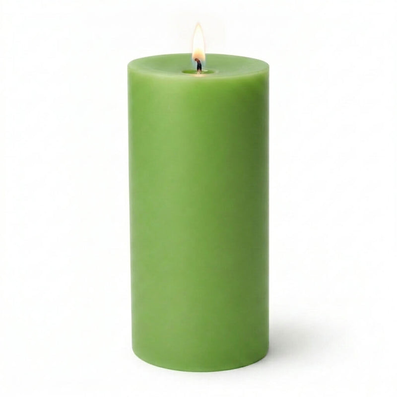 Richland Pillar Candles 3"x9" Green Set of 24 - thumbnail number 2