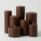 Richland Pillar Candles 3"x6" Brown Set of 12 - thumbnail number 3