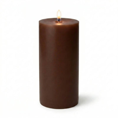 Richland Pillar Candles 3"x6" Brown Set of 12 - thumbnail number 2