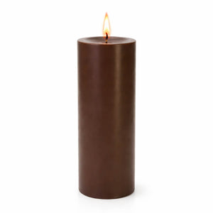 Richland Pillar Candles 3"x9" Brown Set of 6