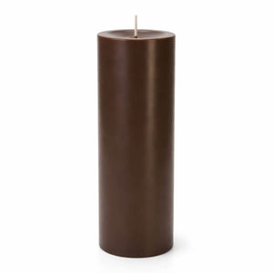 Richland Pillar Candles 3"x9" Brown Set of 6
