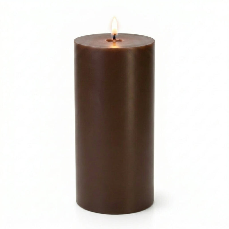 Richland Pillar Candles 3"x9" Brown Set of 6 - thumbnail number 2