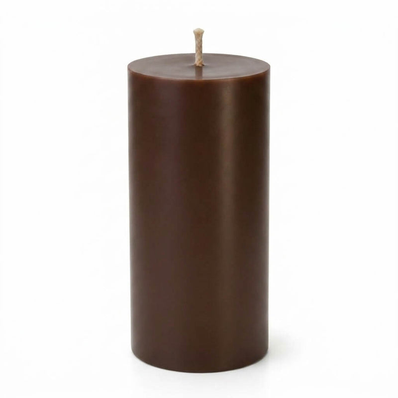 Richland Pillar Candles 3"x9" Brown Set of 6 - thumbnail number 1