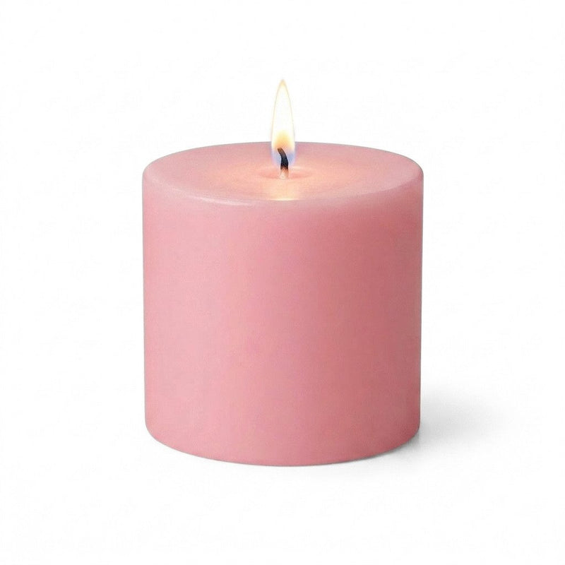 Richland Pillar Candles 3"x3" Pink Set of 48 - thumbnail number 2