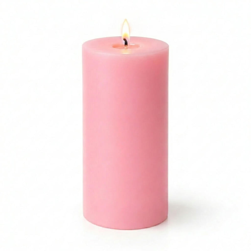 Richland Pillar Candle 3"x6" Pink - thumbnail number 2